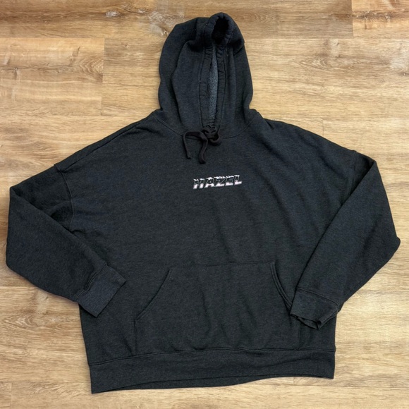 Hazel Black Casual Hoodie Sweatshirt - Picture 1 of 3